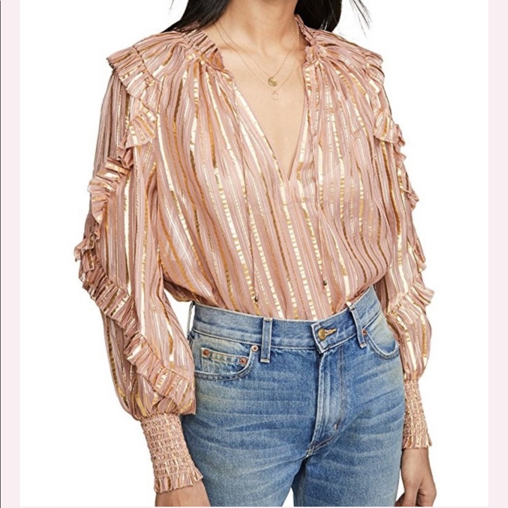 Ulla Johnson Lucinda Top Rose & Gold